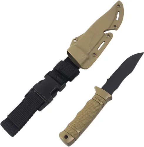 Vista 15 de Cuchillo bayoneta Toonol de plástico para entrenamiento táctico con vaina 1 pieza M9-negro