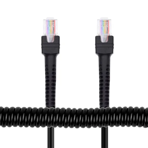 Vista 11 de xiwai Cat6 Ethernet 8P8C UTP macho a macho retráctil Ethernet Cable de conexión RJ45 Red LAN Estiramiento en espiral 3.3 ft