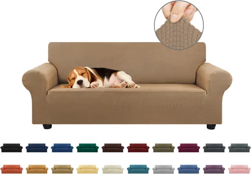 Vista 44 de KEKUOU Funda elástica para sofá biplaza, funda de sofá para sofá de 2 cojines (55-78 pulgadas), protector de muebles con parte inferior elástica