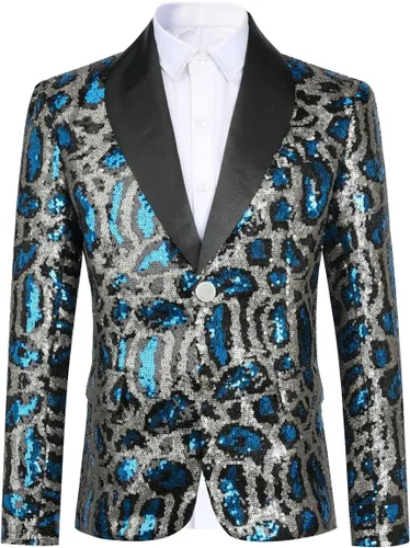 Vista 2 de SWOTGdoby Traje de esmoquin para niños, vestido formal brillante, conjunto de traje de 2 piezas, chaqueta de cachemira, pantalones y cuello de chal