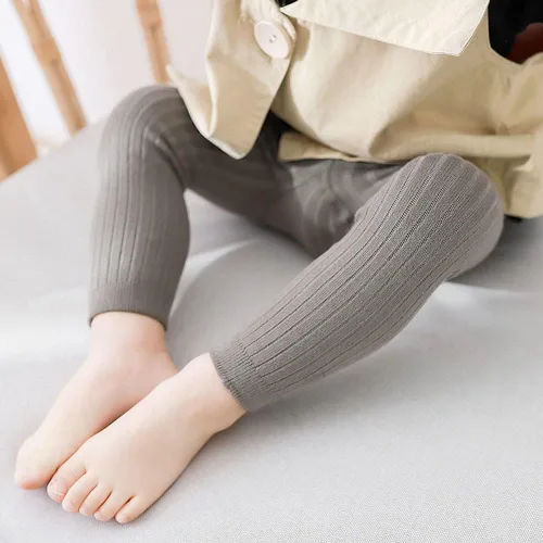 Vista 6 de Juebm 35Packs Baby Girl Tights Cable Knit Footless Leggings Stockings Solid Cotton Pantyhose for Infant Toddler 0-4T