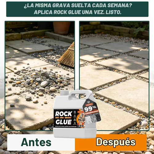 Vista 2 de Oyevila - Pegamento de grava para paisajismo, carpeta de rocas de 1 galón