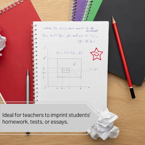 Vista 7 de Sellos autoentintables para profesores, sellos para profesores para aula y escuela, tarjetas de felicitación y álbumes de recortes, sello de emoji