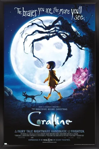 Vista 8 de Trends International Coraline - Póster de pared de una hoja Braver, 14.72 x 22.37 pulgadas, versión enmarcada de madera de granero Versión enmarcada