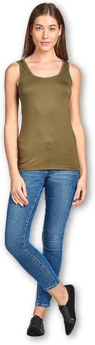 Vista 5 de Camiseta sin mangas de bambú extra suave para mujer, fabricada en Estados Unidos