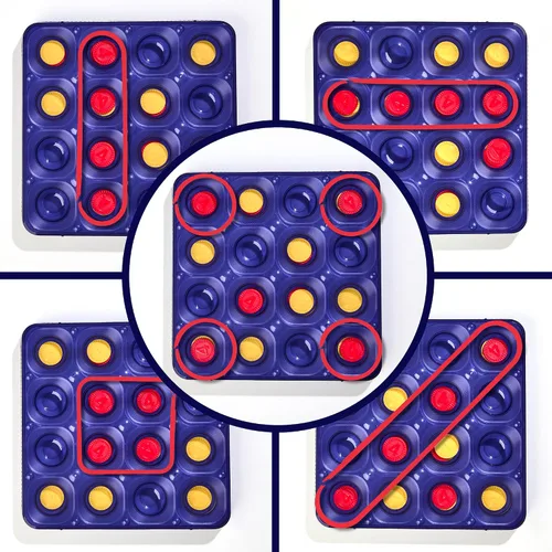Vista 5 de Connect 4 Frenzy Game Discos de rebote 4 The Win Juegos de fiesta familiar para niños, adolescentes y adultos A partir de 8 años 2 a 6