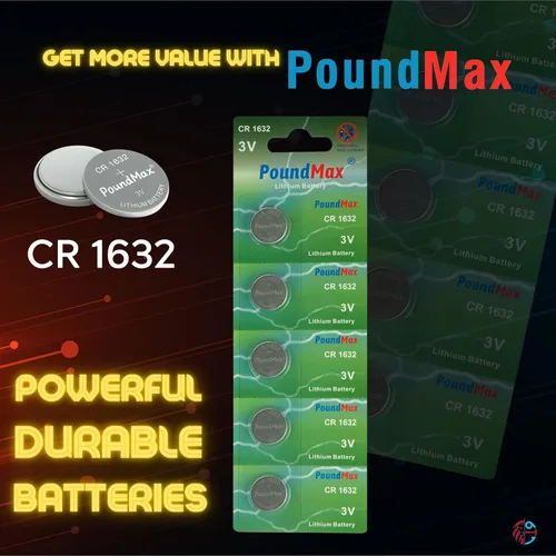 Vista 6 de PoundMax CR 1632 Baterías 3v Batería de botón de litio Paquete combinado - 5