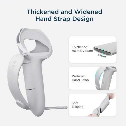 Vista 7 de KIWI design Accesorios de soporte de realidad virtual y accesorios de cubierta de agarraderas de controlador compatibles con Quest 2