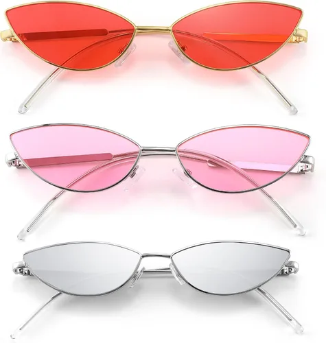 Vista 10 de FEISEDY Gafas de sol de diseñador de moda Retro pequeños pétalos forma arco templo diseño B2298