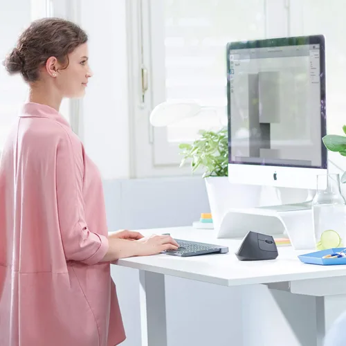 Vista 10 de Logitech MX - mouse inalámbrico vertical – diseño ergonómico avanzado que reduce la tensión muscular, controla y mueve contenido entre 3