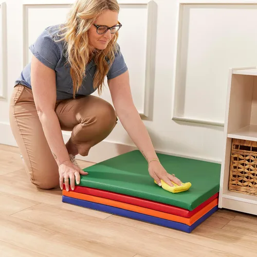 Vista 9 de ECR4Kids SoftZone Play Patch - Tapete de actividades cuadrados, tapete de juego modular, surtido, paquete de 4