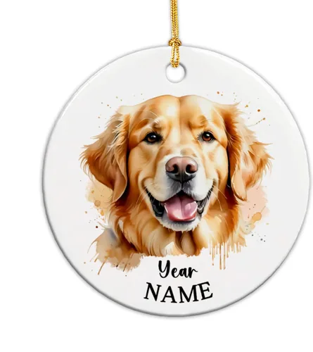 Vista 12 de Adorno de Navidad personalizado para perro Airedale, adorno de cerámica para hombres y mujeres, adornos de cerámica personalizados para perros