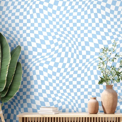Vista 10 de Dunzoom Papel tapiz a cuadros de despegar y pegar de 15.75''x118'' pulgadas, estético, extraíble, papel de contacto, papel tapiz preppy, decoración