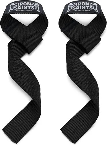 Vista 2 de Correas de nailon para levantamiento de pesas - Correas de muñeca de levantamiento de pesas con agarre de silicona para levantamiento de pesas