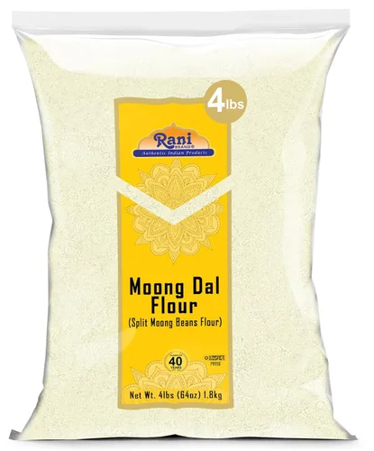Vista 17 de Rani Moong Dal (frijoles mung partidos sin piel) Lentejas indias 14 oz (400 g) ~ Todo natural Apto para celíacos Sin OGM Kosher Vegano