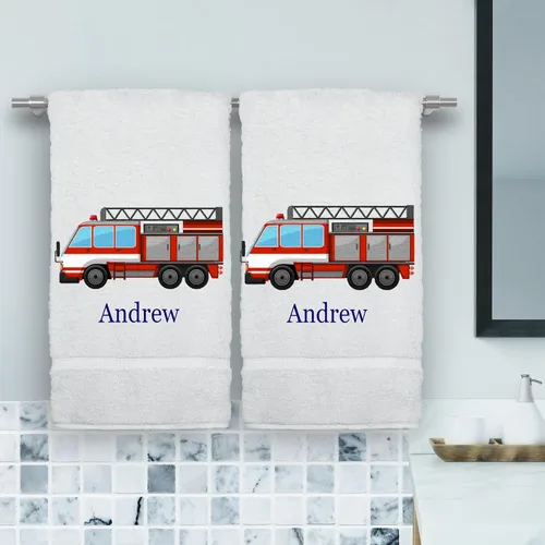 Vista 5 de Toalla de mano personalizada para niños, 100 % algodón turco, texto personalizado e impresiones de animales