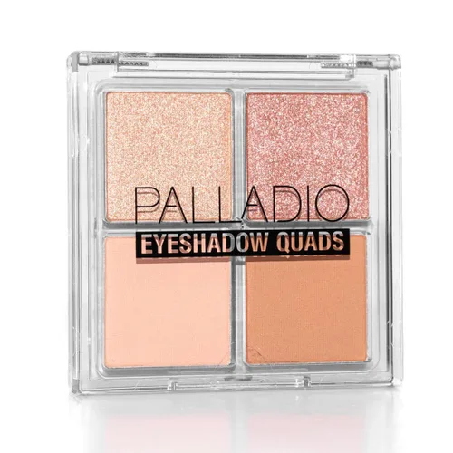 Vista 14 de Palladio Sombra de ojos cuádriceps, aterciopelada pigmentada mate mezclable, acabados metálicos y brillantes, fórmula cremosa, paleta de sombra