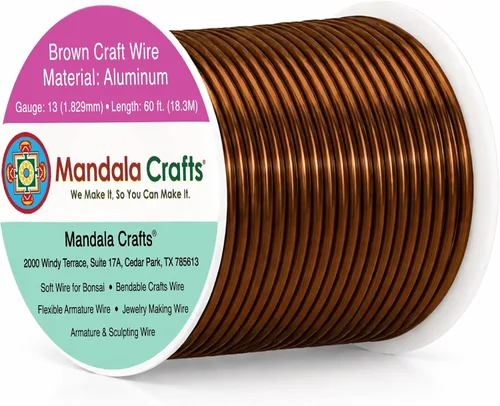Vista 181 de Mandala Crafts - Alambre de aluminio anodizado de calibre 22 para hacer joyas - 137.2 m de alambre flexible surtido y coloreado - Doble para bonsái
