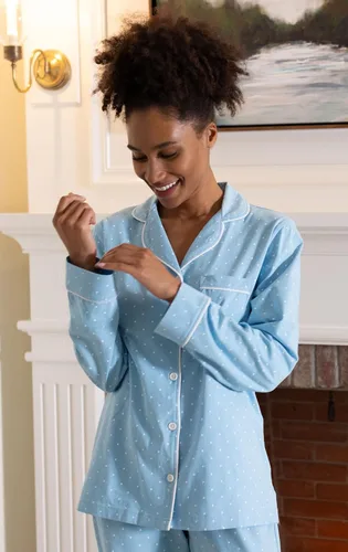 Vista 124 de PajamaGram Conjunto de pijama para mujer – Pijama para mujer, jersey novio, 100% algodón
