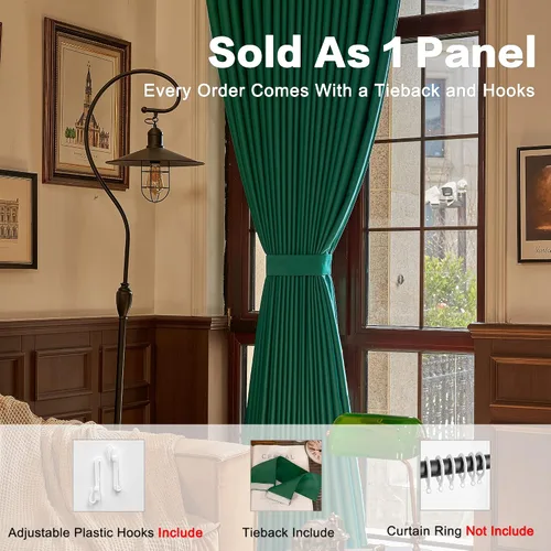 Vista 66 de HUTO Cortinas Plisadas de Pinzas Opacas con Aislamiento Térmico para Oscurecer la Habitación, Panel de Tratamiento de Ventana para Sala de Estar