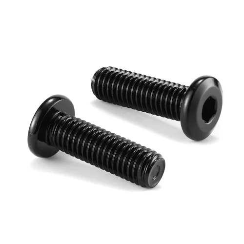 Vista 13 de M5 x 6mm 10Pcs Tornillos de cabeza plana con casquillo hexagonal, 304 Acero inoxidable 18-8, rosca completa, óxido negro de SG TZH