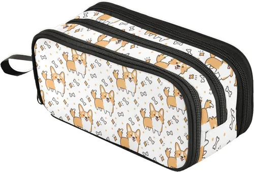 Vista 29 de Fustylead Alice - Estuche de ajedrez para lápices con cremallera, bolsa de maquillaje, bolsa de cosméticos, bolsa de viaje multiusos, caja