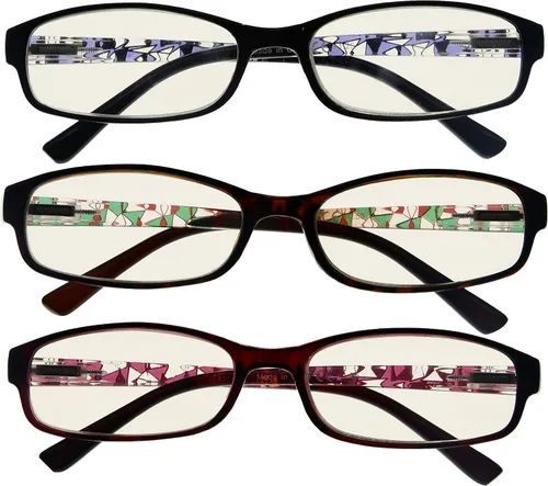 Vista 2 de Eyekepper 3 Pack Blue Light Blocking Eyeglasses Crystal Clear Computer Readers