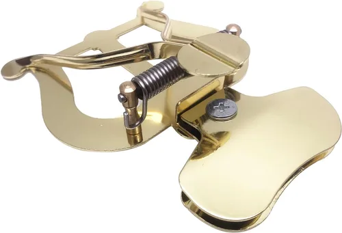 Vista 3 de Soporte para trompeta de lira de marcha con clip de lira para trombón de trompeta (chapado en oro)