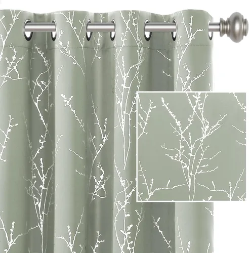 Vista 12 de H.VERSAILTEX Cortinas opacas con estrellas para habitación de niños y niñas, con bloqueo de luz completa, bonitas cortinas gruesas y suaves