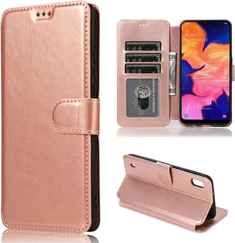 Vista 14 de QLTYPRI Para Samsung Galaxy A14 Case Premium PU Leather Simple Wallet Case [Ranuras para tarjetas] [Soporte manos libres] [Cierre magnético] Funda