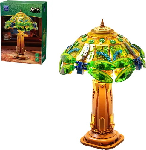 Vista 9 de PANTASY Banker's Lamp Juego de construcción para adultos, modelo retro