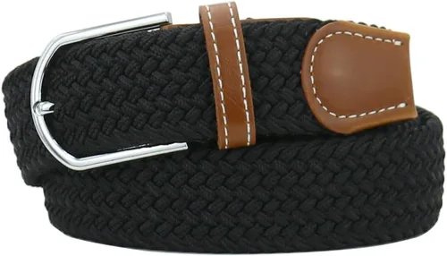 Vista 19 de Mixed Color Woven Stretch Braided Belts for Men and Women Fashion Elastic Belts