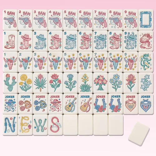 Vista 10 de Thenshop 160 piezas de azulejos Mahjong americanos de 1.2 pulgadas