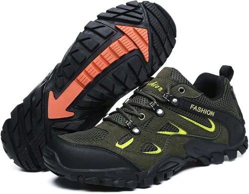 Vista 3 de Succttssful Zapatos de senderismo para hombre, impermeables, ligeros, para exteriores, de caña baja, para senderismo, entrenamiento, montañismo