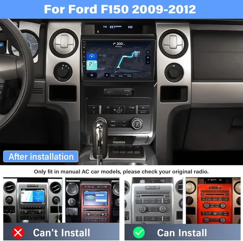 Vista 2 de Android 15 4G+64G para Ford F150 2009 2010 2011 2012 estéreo de coche con CarPlay Android Auto, pantalla táctil de 9 pulgadas, radio de coche