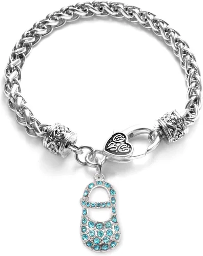 Vista 18 de Inspired Silver - Pulsera de plata con dije personalizado y circonitas cúbicas.