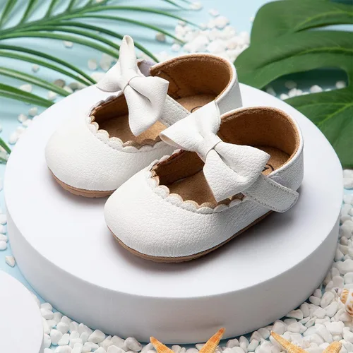 Vista 4 de HsdsBebe Mary Jane - Zapatos planos con lazo antideslizante y suela suave para niñas pequeñas, zapatos de vestir para bodas