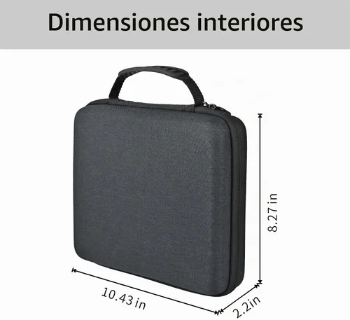 Vista 3 de Estuche rígido de viaje compatible con Akai Professional MPC Sampler portátil independiente, bolsa de transporte (gris-negro)