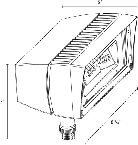Vista 2 de RAB Lighting FFLED18W - Reflector LED rectangular de aluminio, 18 vatios, 1624 lúmenes, 277 voltios, color blanco