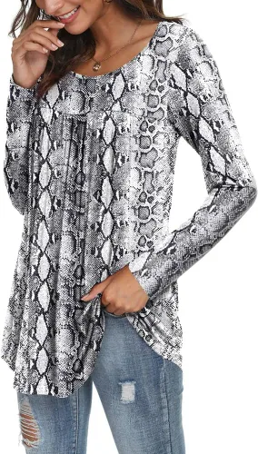 Vista 2 de LONGYUAN 2023 - Blusa de manga larga para mujer, estilo casual, holgada, holgada, cómoda, elástica, linda
