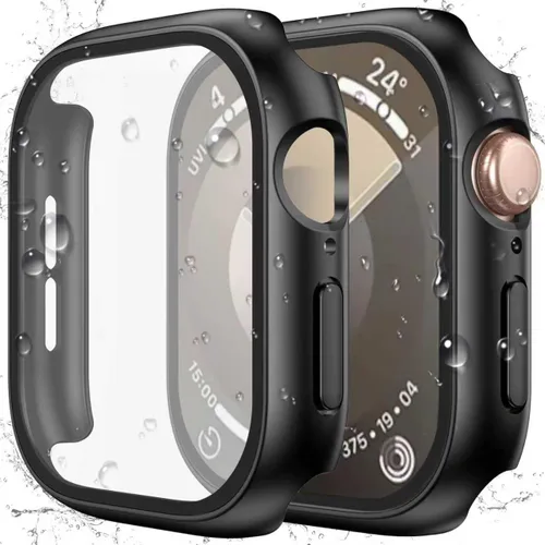 Vista 16 de YIJDACASE - Juego de 2 estuches impermeables para protector de pantalla de Apple Watch Series 10 Series 11 (2025) 46mm con vidrio templado