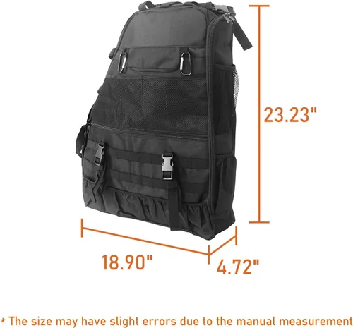 Vista 6 de Hooke Road Bolsas de almacenamiento con barra antivuelco, organizador para Jeep Wrangler TJ & JK y JL Unlimited 1997-2026 de 4 puertas, par