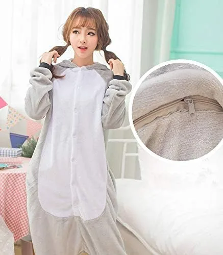Vista 6 de WOWcucos traje de jirafa para usar como pijama o disfraz unisex para adultos