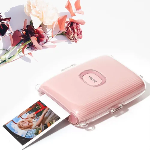 Vista 4 de Fujifilm Instax Mini Link 2 - Funda protectora para impresora Fujifilm Instax Mini Link 2 con correa para el hombro, transparente