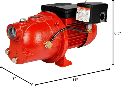 Vista 11 de Red Lion RL-SWJ50 1/2 HP, 12.6 GPM Bomba de chorro de pozo poco profundo de hierro fundido de doble voltaje (115/230 voltios), roja, 97080502