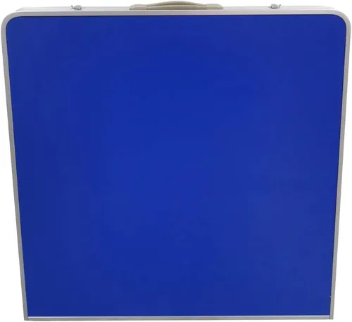 Vista 2 de Trademark Innovations Juego de mesa de ping pong plegable de 5 pies con paletas y pelotas, color azul