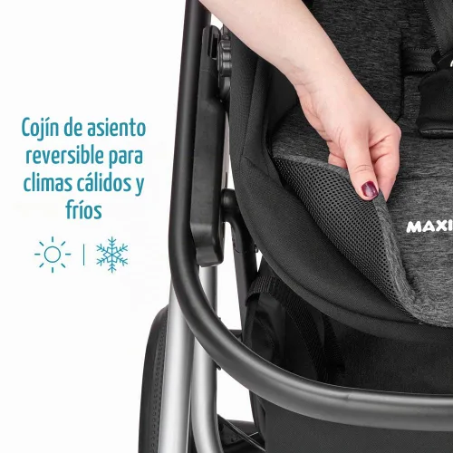 Vista 4 de Maxi-Cosi Lila - Cochecito modular todo en uno, color negro nómada, tamaño único (CV324ETK)