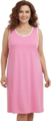 Vista 9 de Happy People Los camisones de punto 100% algodón más cómodos para mujer, talla grande, 5X, sin mangas Acianos