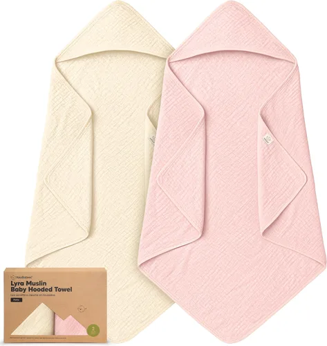 Vista 22 de KeaBabies Toallas de muselina con capucha para bebés y niñas recién nacidas, paquete de 2, toallas de baño de algodón orgánico de 30 x 30 pulgadas
