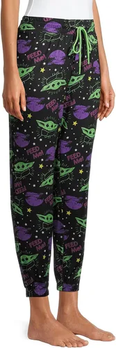 Vista 2 de Briefly Stated Mandalorian Baby Yoda - Pantalones de pijama capri para mujer